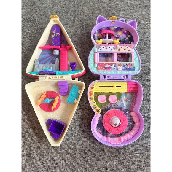 Mattel Polly Pocket Purple Cat Sushi Shop And Birthday Cake - Picture 5 of 9